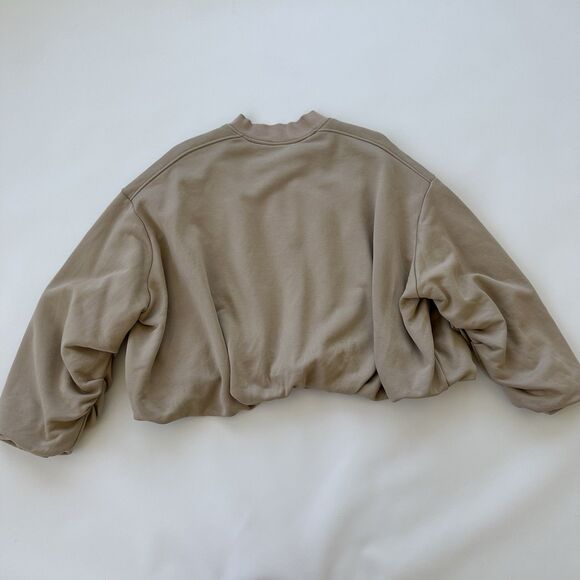 Anthropologie Pilcro Bubble Bomber Jacket XS Oversize Beige Full Zip $138 - Picture 10 of 10